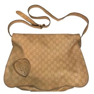Gucci Guccissma Tribeca Tan Leather Messenger Bag